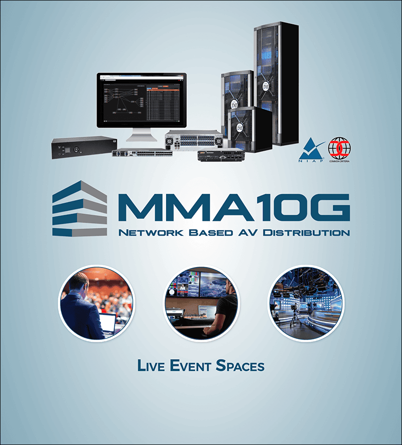 MMA-10G: Network Based AV Distribution for Live Event Spaces